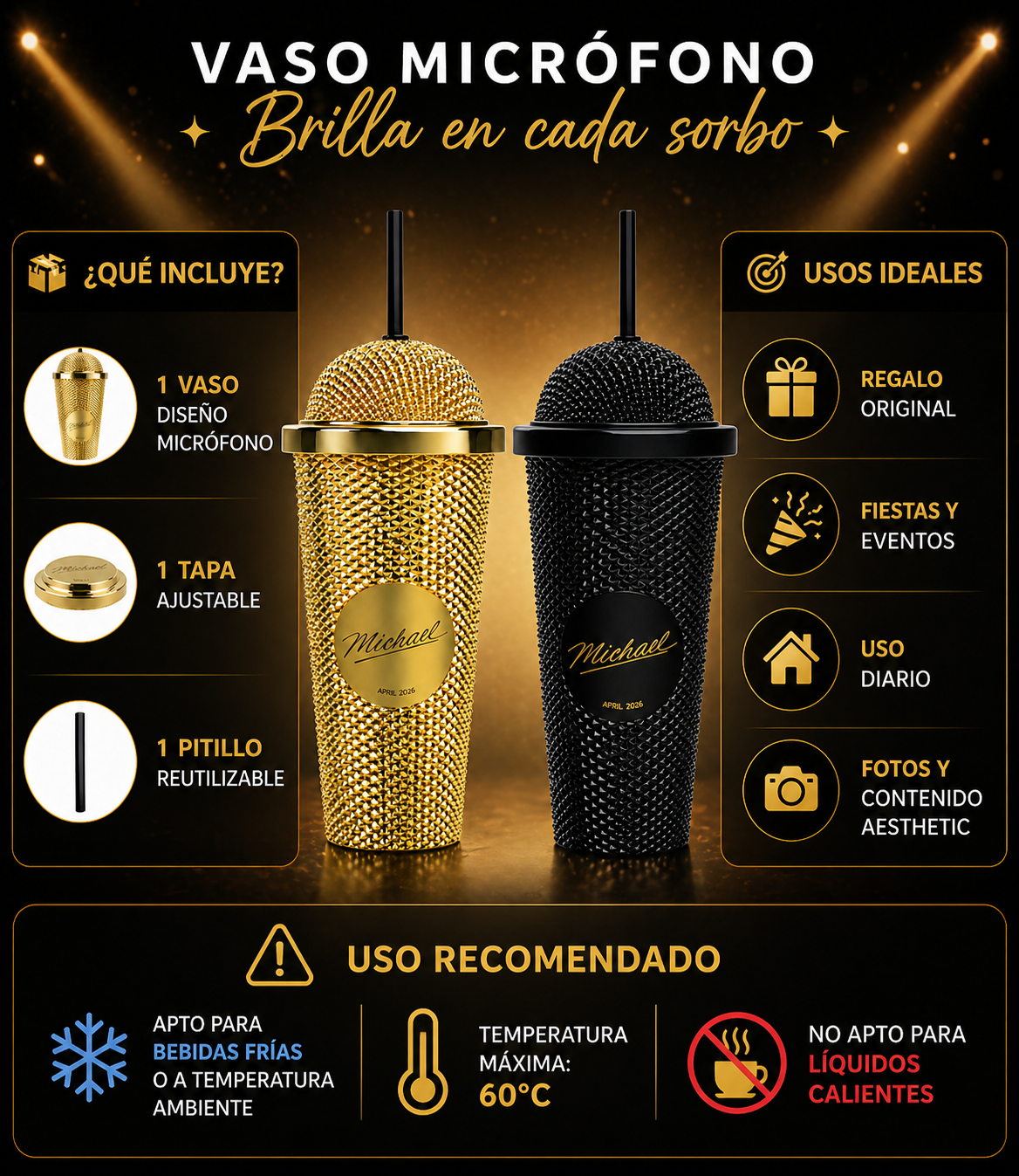 ⭐ Colección Golden Era | Vasos, Balde de Palomitas y Sombrero ⭐
